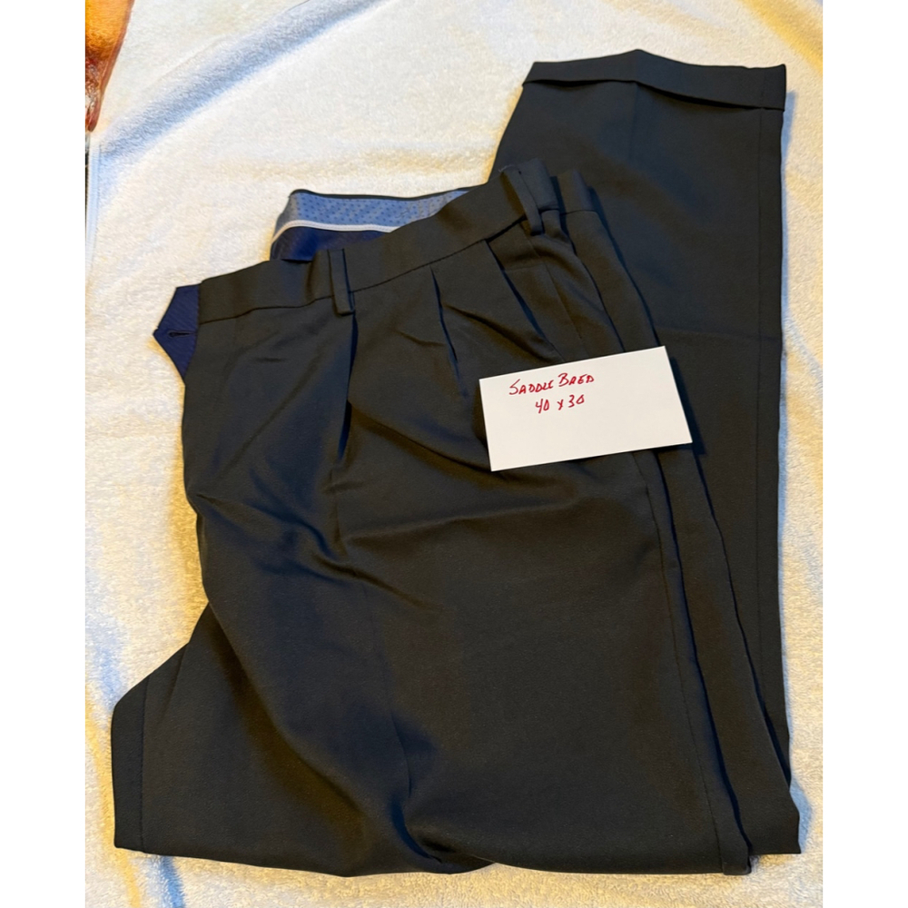 Saddlebred Navy Dress Pants Polyester Blend Size 40x30